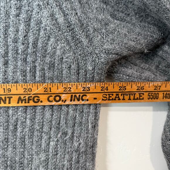 Allsaints Womens Ade V-Neck Sweater Pullover Long Sleeve Gray Medium Mohair Wool - Picture 8 of 9